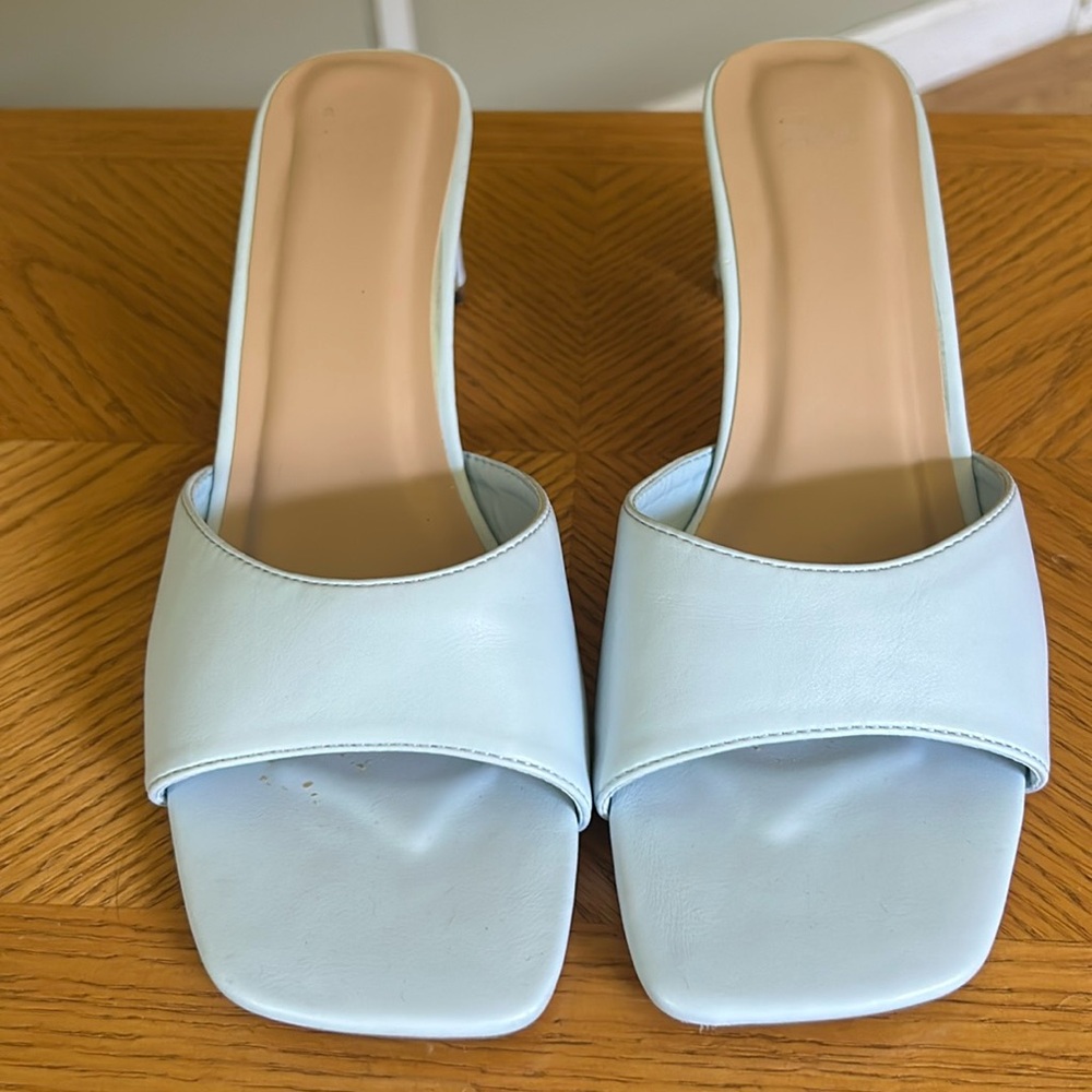 Blue short heels